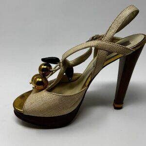 Stella McCartney Platform Heels, Cream, size 37